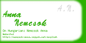 anna nemcsok business card